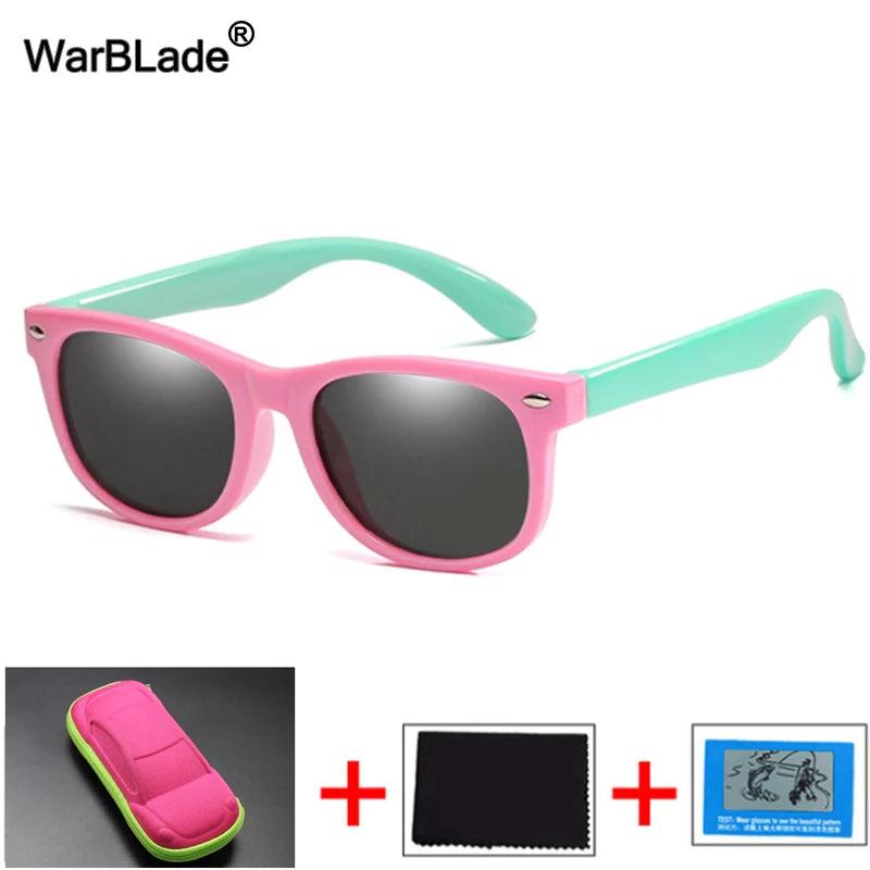 óculos Infantil Kids Sunglasses Silicone Flexible UV400 Fashion Menino e Menina, com Caixa - TAJ E-Commerce