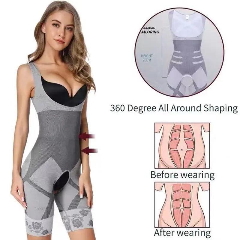 Macacão Shapewear Feminino Corpo Inteiro com Abertura Frontal - TAJ E-Commerce