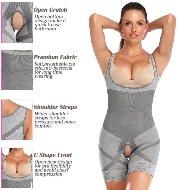 Macacão Shapewear Feminino Corpo Inteiro com Abertura Frontal - TAJ E-Commerce