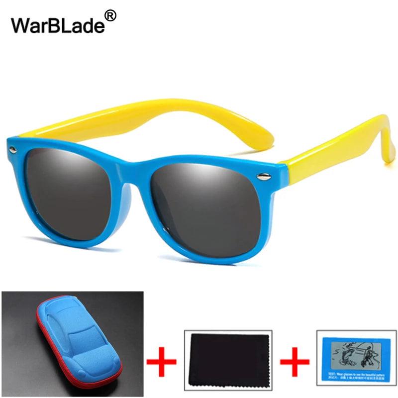 óculos Infantil Kids Sunglasses Silicone Flexible UV400 Fashion Menino e Menina, com Caixa - TAJ E-Commerce