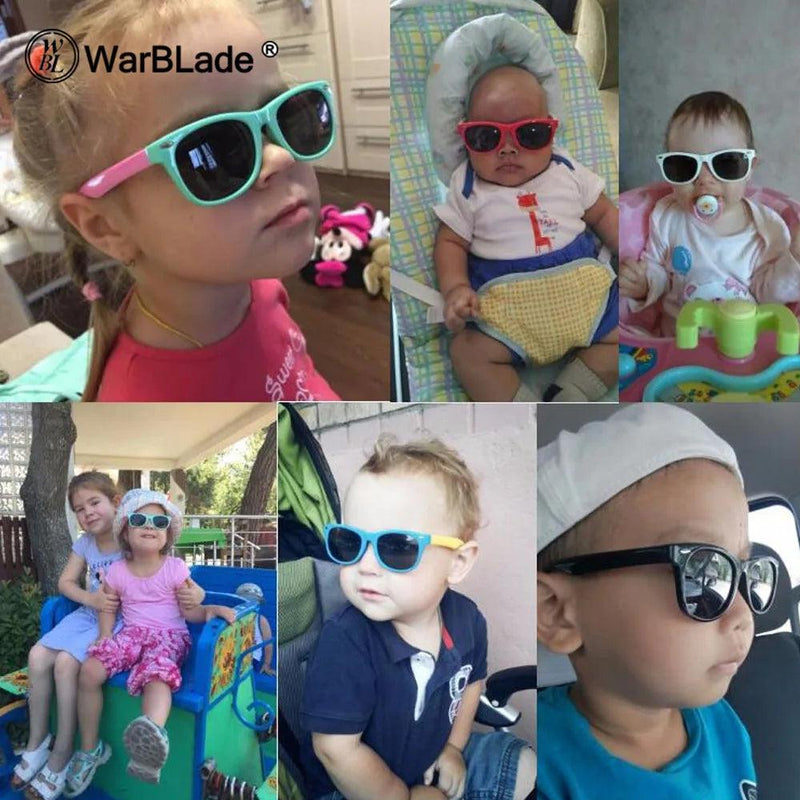 óculos Infantil Kids Sunglasses Silicone Flexible UV400 Fashion Menino e Menina, com Caixa - TAJ E-Commerce