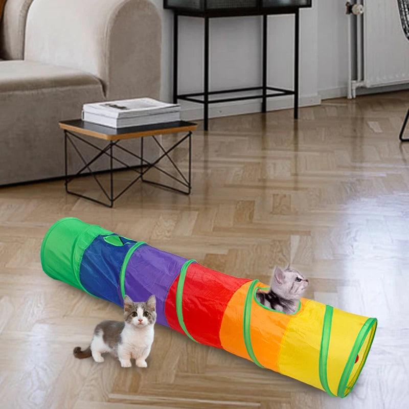 Tubo Dobrável Brinquedo Interativo para Gatos - TAJ E-Commerce